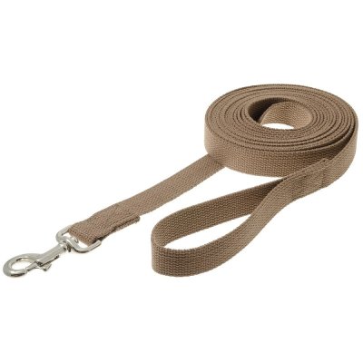Поводок для собак V.I.PET с карабином брезент сшивной стальной карабин 25мм 5м