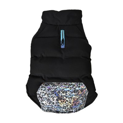 Куртка для собак Foxie Shine черная р. L (длина спины 40см, обхват груди 57-63см)