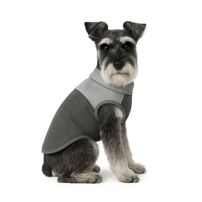 Жилет для собак Foxie Delicate velvet серый р. L (длина спины 40см, обхват груди 57-63см)
