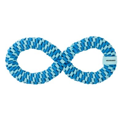 Игрушка для собак Mr.Kranch Плетеное кольцо восьмерка диаметр 13см голубая