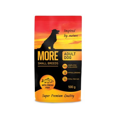 Корм для собак MORE для мелких пород, с рыбой сух. 500г