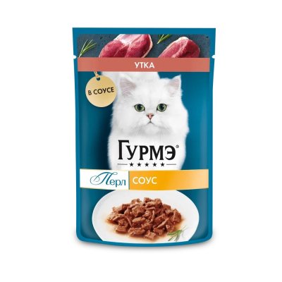 Корм для кошек ГУРМЭ Нежное филе с уткой в соусе пауч 75г