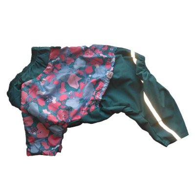 Комбинезон-плащ МОХНАТЫЕ УШКИ для собак породы МОПС молния сверху унисекс размер ХXL 32см