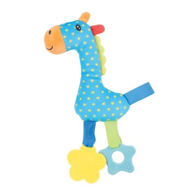 Игрушка для собак ZOLUX Радужный пони плюшевая с пищалкой и элементами EVA, голубая 27см