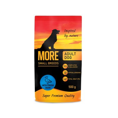 Корм для собак MORE для мелких пород, с уткой сух. 500г