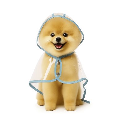 Дождевик для собак Foxie Rain прозрачный голубой р. S (длина спины 30см)