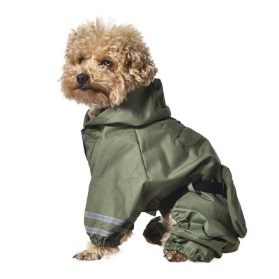 Комбинезон-дождевик для собак Foxie Grass зеленый р. XL (длина спины 45см, обхват груди 44-46см)