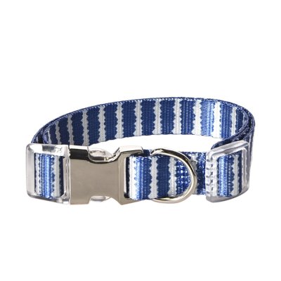 Ошейник для собак Foxie Keith S 1,5х30-45см синий с белым