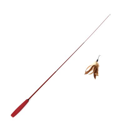 Игрушка для кошек Foxie Fisherman дразнилка телескопическая с перьями (длина 39-96см)