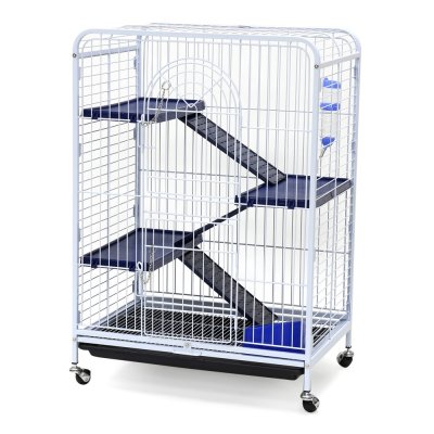 Клетка Kredo для шиншилл 64х44х93см 3-эт. выдв. поддон укомп. на колесах