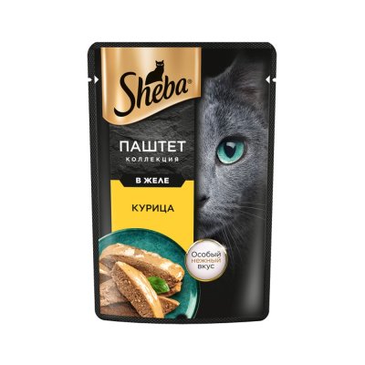 Корм для кошек SHEBA паштет с курицей пауч 75г