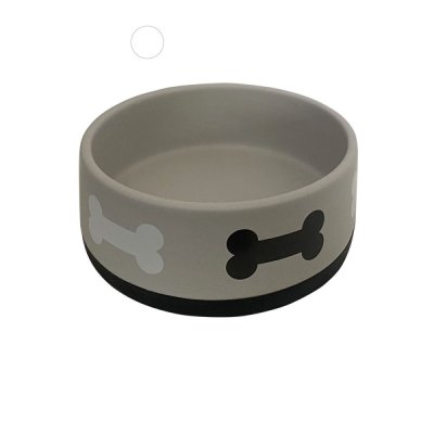 Миска для животных Foxie Bones серая керамическая 16х16х6см 850мл