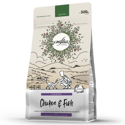 Корм для кошек CRAFTIA Harmona из курицы и рыбы сух. 320г