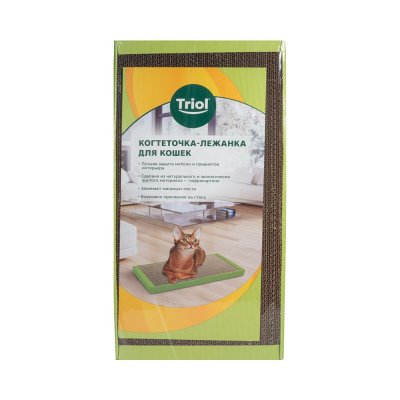 Когтеточка-лежанка TRIOL Стандарт S из гофрокартона, 500х240х35мм