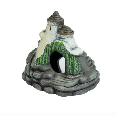 ГРОТАКВА Декор для аквариумов Замок юла на скале, 13x11x12 см, белый