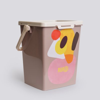 RURRI Контейнер для сухого корма, 5,5 л, 22,5х18,5х24 см, какао