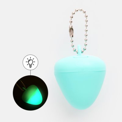 Rungo Маячок светящийся силиконовый на ошейник для собак, 4х4х4,5 см, бирюзовый