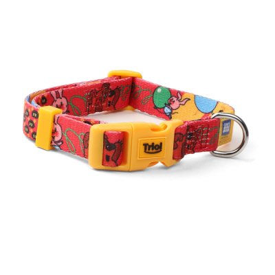 Triol Ошейник нейлоновый для собак Большой секрет Союзмультфильм, обхват шеи 45-68 см, ширина 2,5 см, красно-желтый