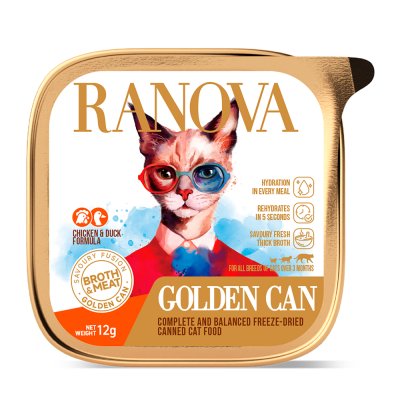 Корм для кошек RANOVA сублимированный с курицей и уткой, 12г