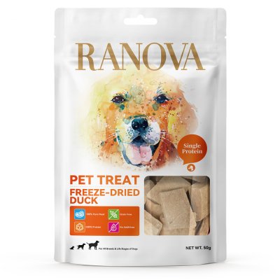 Лакомство для собак RANOVA сублимированное Утка, 50г