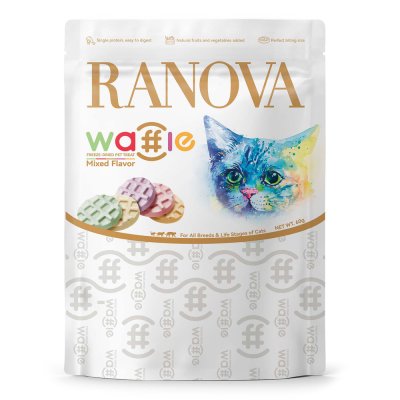 Лакомство для кошек RANOVA сублимированное Вафли микс вкусов 60г