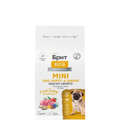 Brit Кеа Mini Puppy & Junior Сухой корм для щенков мелких пород, с индейкой, 400 гр.