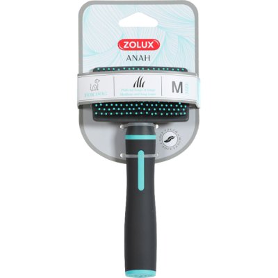 Zolux Массажная щетка для собак со средней и длинной шерстью, М, 8x4,2x17,5 см