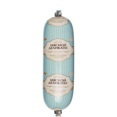 Yummy Колбаса для кошек Мясной Деликатес, с кроликом, индейкой и морковью, 130 гр.