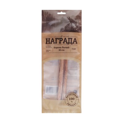 Награда Лакомство Корень бычий для собак, 30 см, 2 шт.