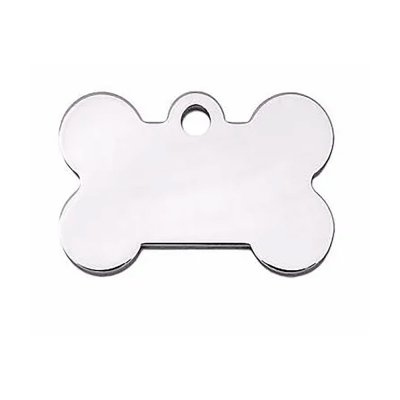 Адресник Адресник для кошек и собак Косточка, 38х26 мм, серебряная