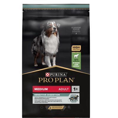ProPlan Sensitive Digestion Adult Сухой корм для взрослых собак средних пород с чувствительным пищеварением, с ягненком, 7 кг