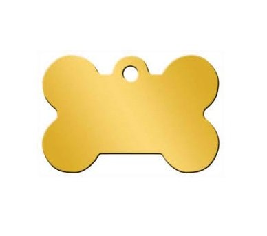 Адресник Адресник для кошек и собак Косточка, 38х25 мм, желтая