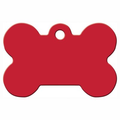 Адресник Адресник для кошек и собак Косточка, 27х11 мм, красная