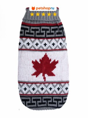 Кошки PETSHOP Свитер для кошек и собак, "Клен", серый, L (L)
