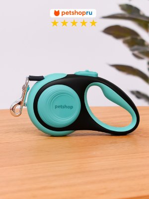 Кошки PETSHOP Рулетка для кошек и собак "Комфорт", бирюзовая, 3 м (3 м)