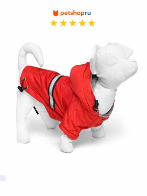 Кошки PETSHOP Парка для собак утепленная «Флиска», красная, L (L)