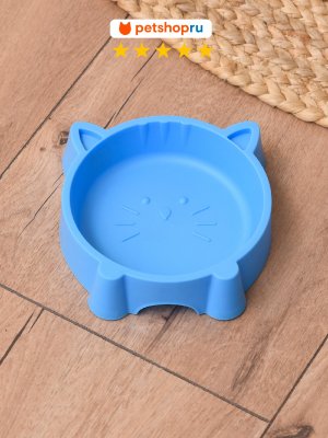 Кошки PETSHOP Миска для кошек и собак пластиковая "Мордочка", 220 мл (220 мл)