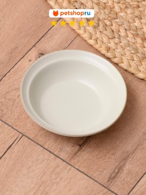 Кошки PETSHOP Миска для кошек и собак керамическая "Космос", белая, 300 мл (300 мл)