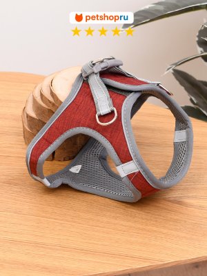 Кошки PETSHOP Шлейка анатомическая для собак светоотражающая "Скайлайн", L (L)