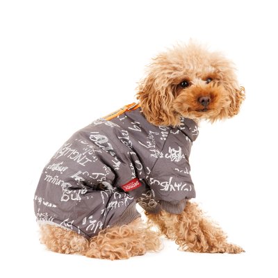 Petmax Комбинезон для собак с буквами, 4XL, серый (унисекс)