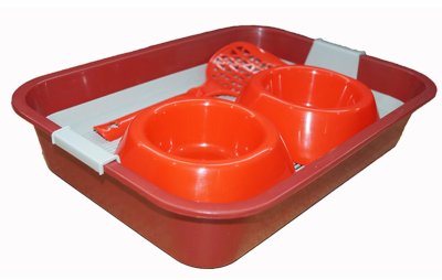 Лотки Сибирская кошка Набор: туалет, миска, совок (375х270х75 мм)