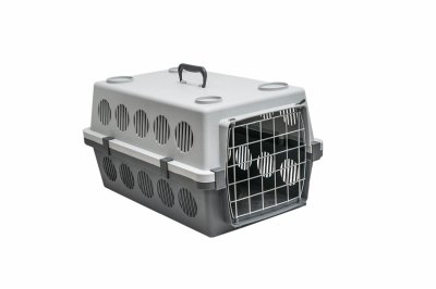 Переноски Yami Yami транспортировка Переноска для животных пластиковая с металлической дверцей, серый (58х36х31 см)