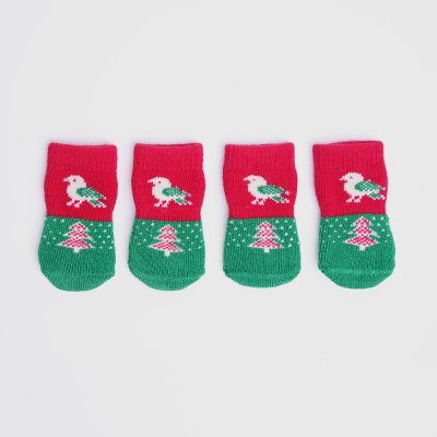 Petmax Носки для собак Птички, M, красный