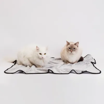 RURRI Плед с кантом для кошек и собак, 100х70 см, серый