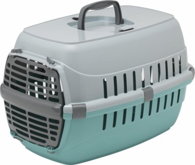Переноски Moderna Переноска Roadrunner с пластиковой дверцей, 48,5x32,3x30,1 см, светло-голубой RECYCLED (Бельгия) (48,5х32х30 см)