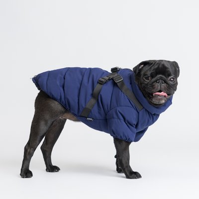 RURRI Куртка на замке со шлейкой для собак, 2XL, синяя
