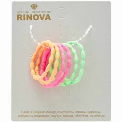 RINOVA Набор резинок для собачьих волос удобных волной, 6 штук на бирке