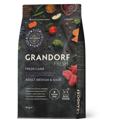 Grandorf Fresh Adult Сухой корм для собак средних и крупных пород, с ягненком и бататом, 10 кг
