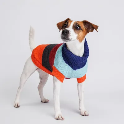 Petmax Свитер полосатый для кошек и собак, 2XL, красно-черный