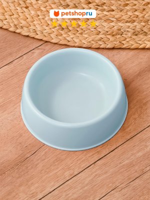 Кошки PETSHOP Миска пластиковая, 450 мл., голубая (450 мл)